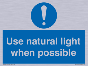 Use natural light when possible